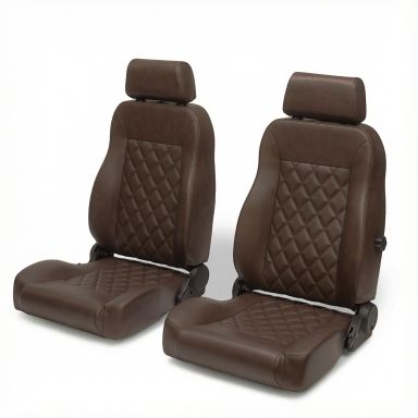 Caballo Seats Kit | Front & Rear Set | Diamond Dark Saddle | 66-77 Ford Bronco
